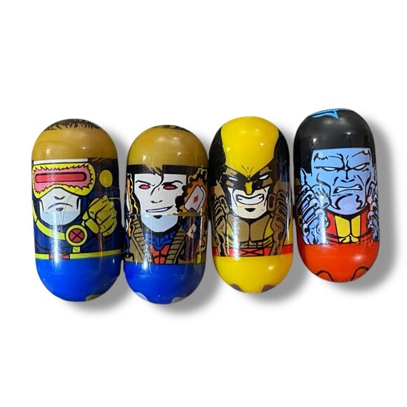 Mighty Beanz Marvel X-Men Lot #40 Gambit #55 Wolverine #13 Cyclops 2003 Moose - Picture 1 of 3